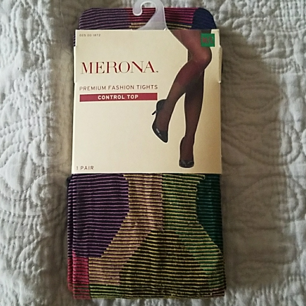 Retro colorblock tights